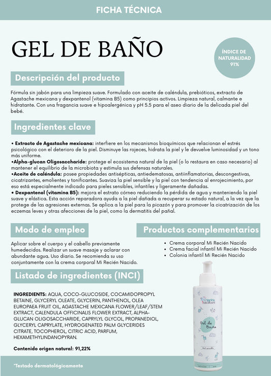 Gel de baño Mi Recién Nacido 60ml