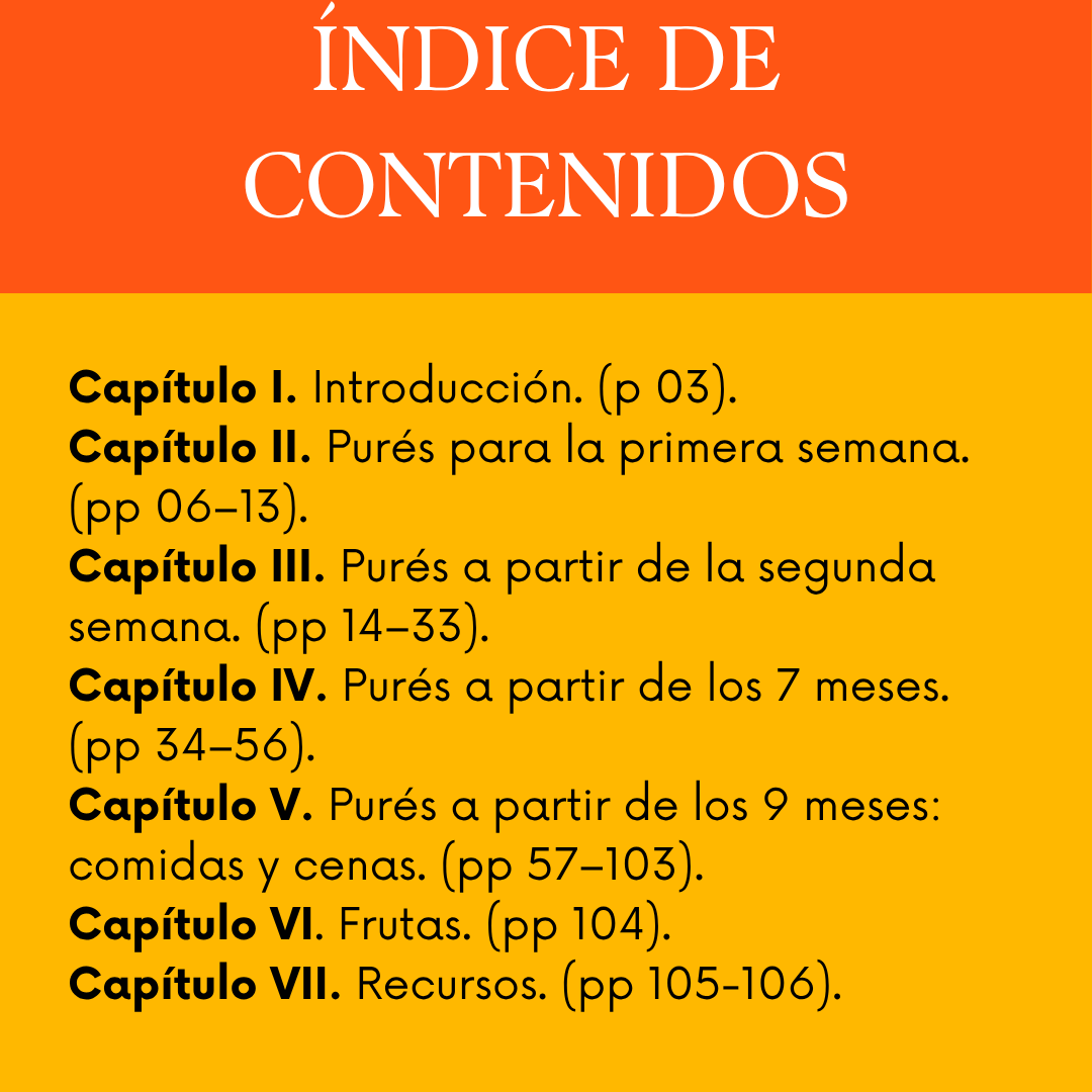 Guia de purés saludables alimentación complementaria