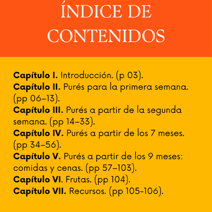 Guia de purés saludables alimentación complementaria