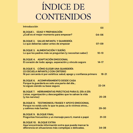 Guía Escuela Infantil