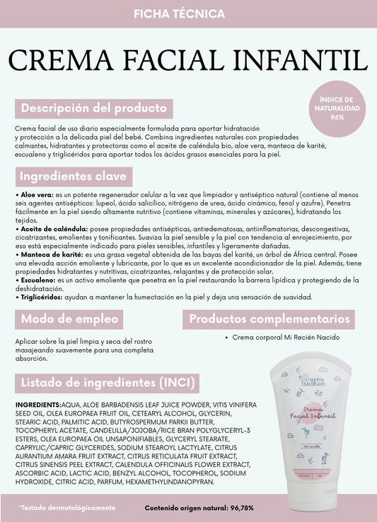 Crema facial infantil Mi Recién Nacido 75ml