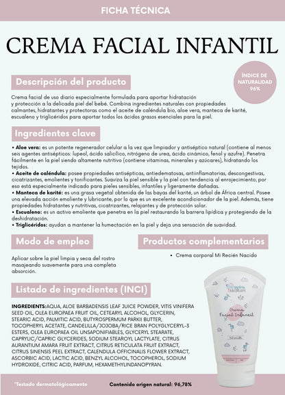 Crema facial infantil Mi Recién Nacido 75ml