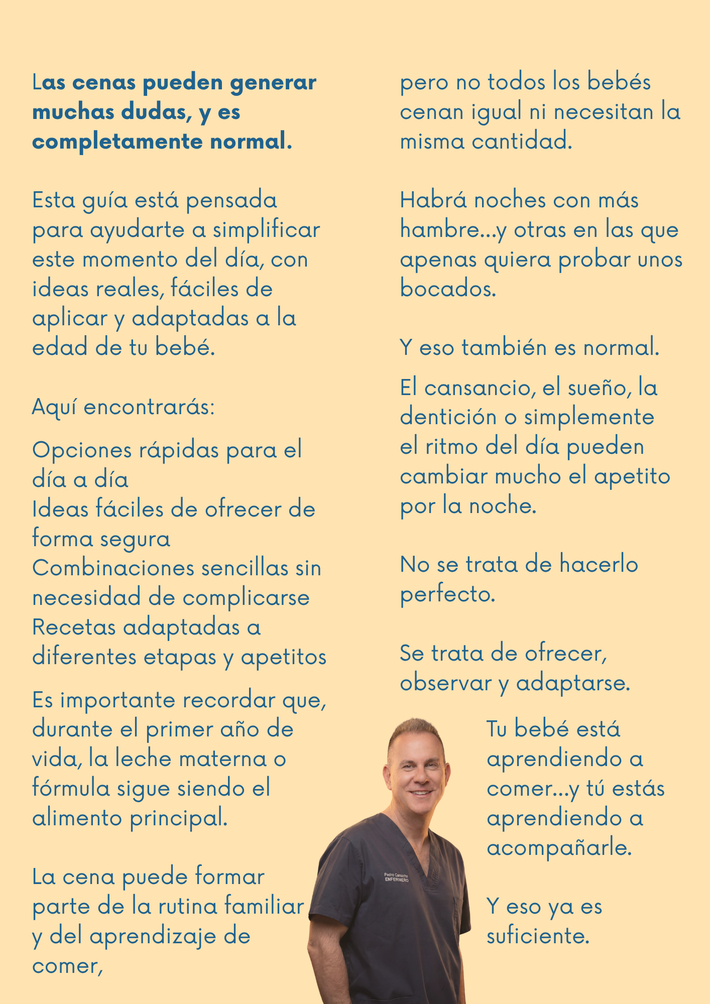 Guía Cenas saludables para bebés