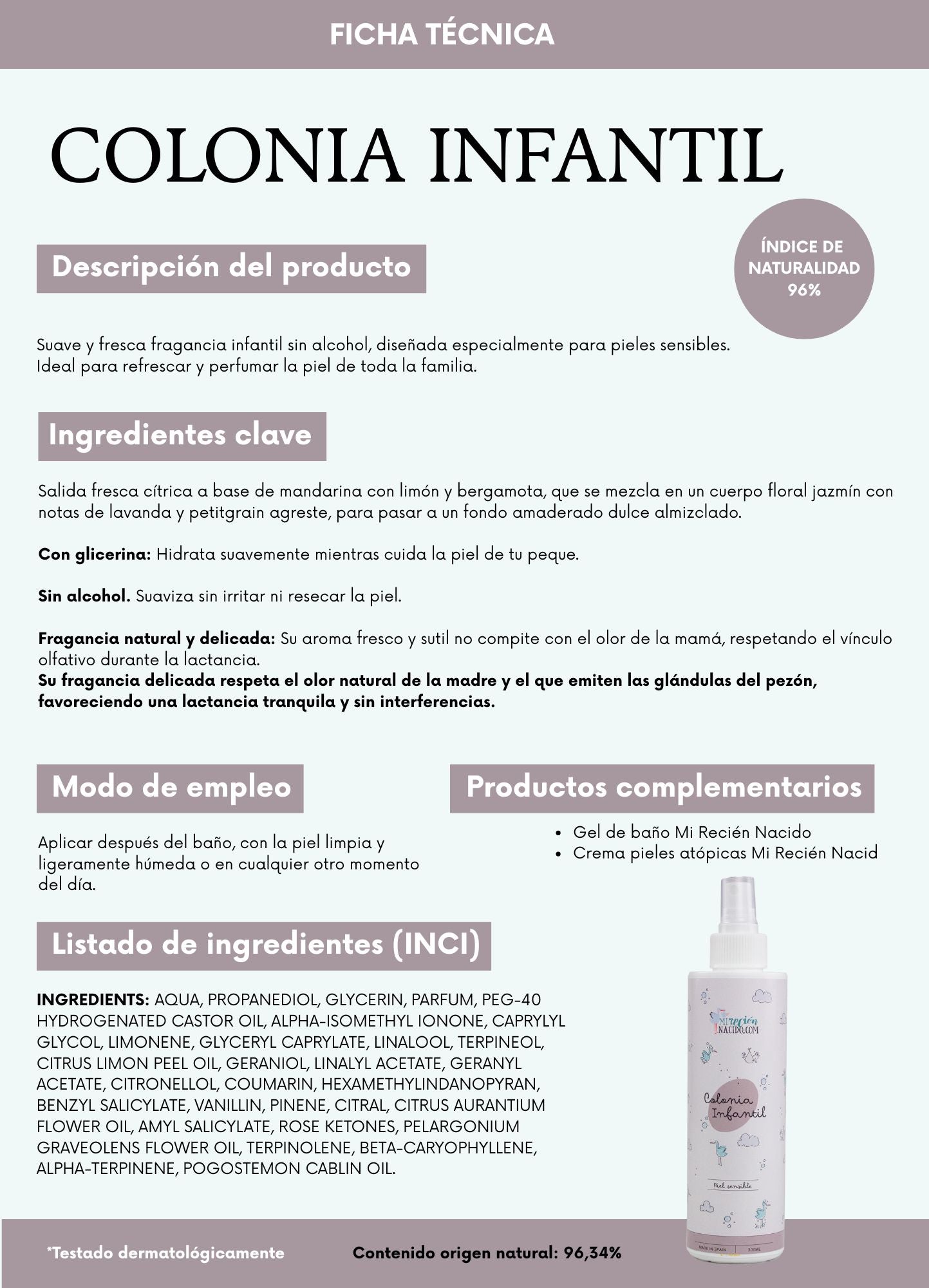 Colonia infantil Mi Recién Nacido 40ml