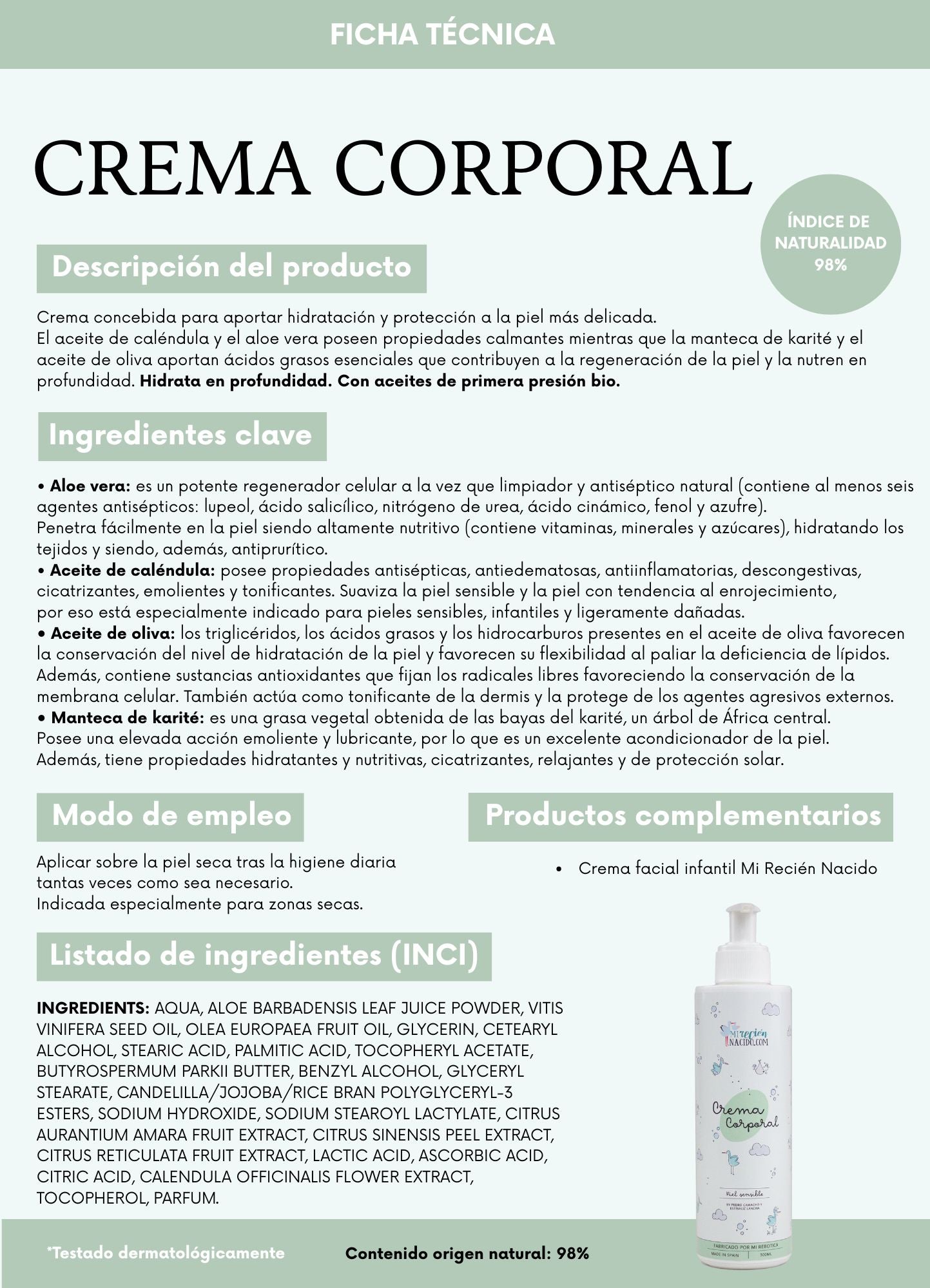 Crema corporal Mi Recién Nacido 60ml