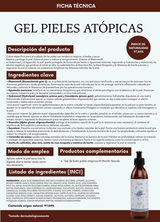 Gel de baño de pieles atópicas Mi Recién Nacido 250ml